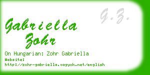 gabriella zohr business card